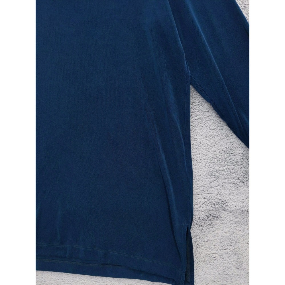 Citiknit Slinky Set V-Neck Long Sleeve Relaxed Fit Teal Sz S Travel Knit - Picture 4 of 10